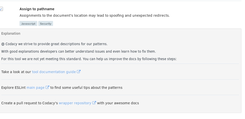 Code quality goals