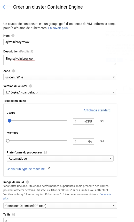 Create a cluster