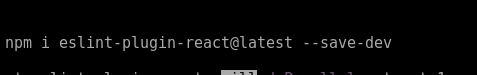 Install missing ESLINT ReactJS extension