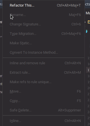 Refactor menu