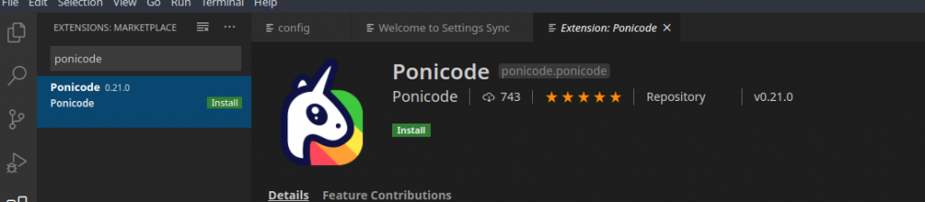 Ponicode VSCode screenshot