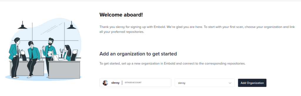 Embold : GITHub Organizations