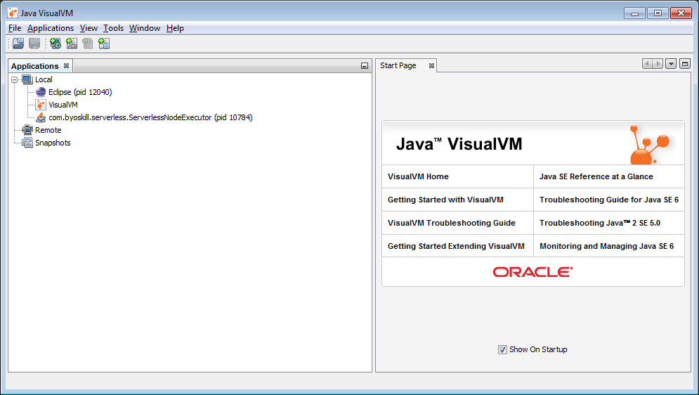 jvisualvm : monitor Java applications
