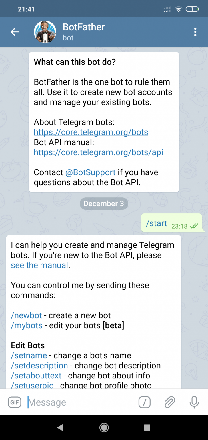 Как настроить telegram bot notifications